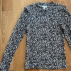 NWOT Topshop Dot Print Semi Sheer Long Sleeve